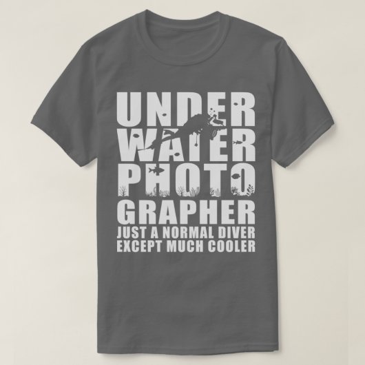 Fotograaf onder water als een normale duiker t-shirt (Design voorkant)