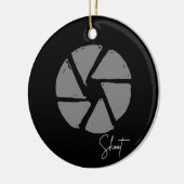 Fotograaf Ontwerp Aperture Retro Camera Keramisch Ornament (Links)