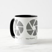 Fotograaf Ontwerp  Aperture Retro Camera Mok (Voorkant links)