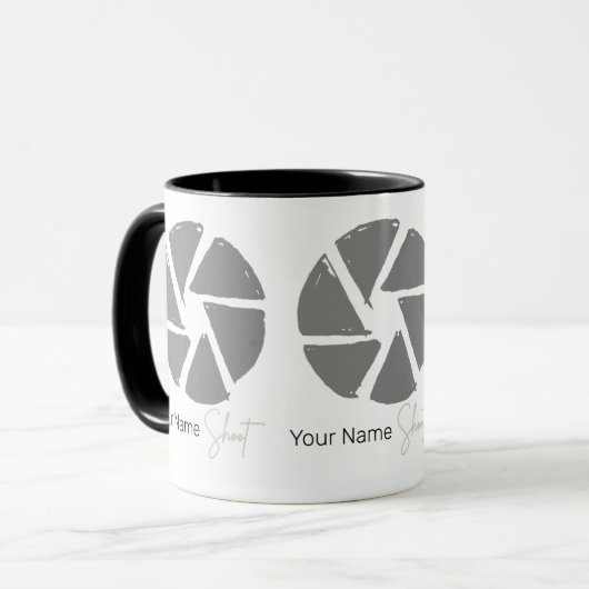 Fotograaf Ontwerp  Aperture Retro Camera Mok (Voorkant links)