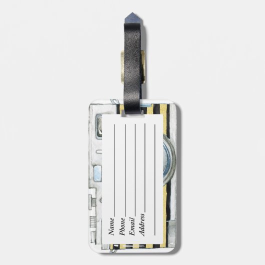Fotograaf op Duty  camera-ontwerp Bagagelabel (Achterkant verticaal)