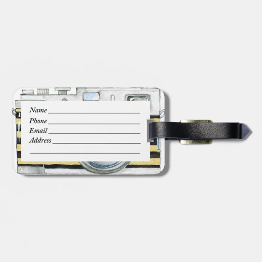 Fotograaf op Duty  camera-ontwerp Bagagelabel (Achterkant horizontaal)