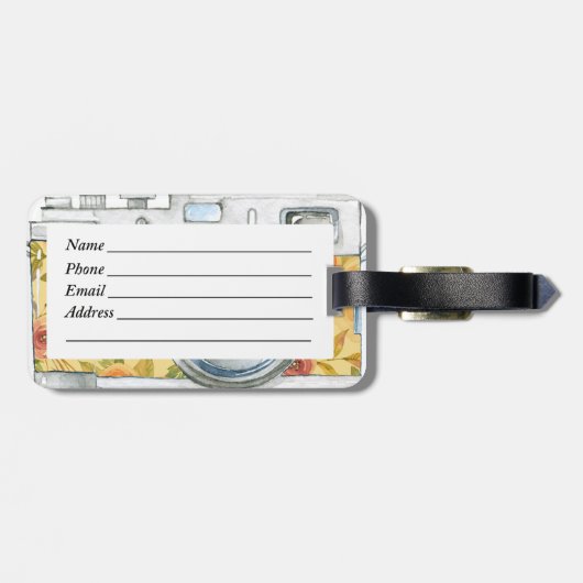 Fotograaf op Duty camera-ontwerp Bagagelabel (Achterkant horizontaal)