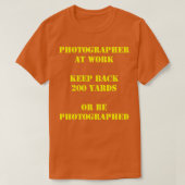 Fotograaf op het werk (2) t-shirt (Design voorkant)