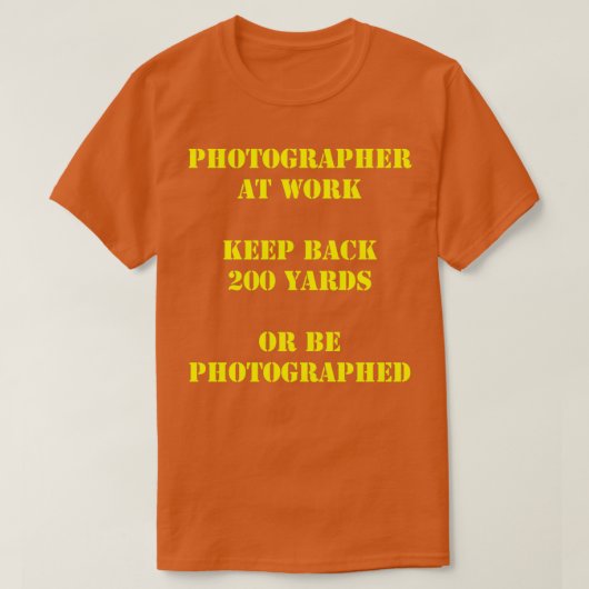 Fotograaf op het werk (2) t-shirt (Design voorkant)