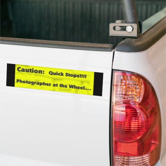 Fotograaf op het wiel bumpersticker (Op Truck)