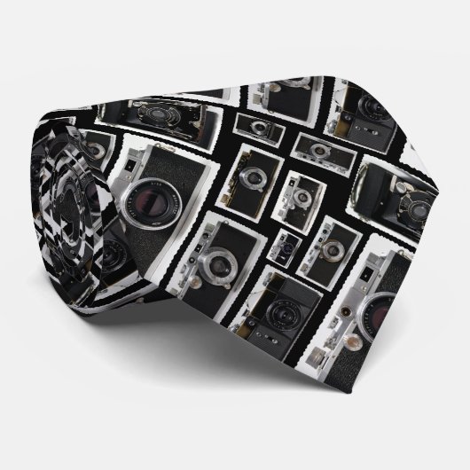 Fotograaf Oude  camera's Stropdas (Opgerold)