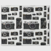 Fotograaf Oude Vintage Camera's Inpakpapier (Vlak)