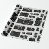 Fotograaf Oude Vintage Camera's Inpakpapier (Uitgerold)