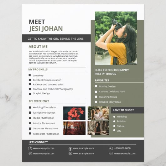 Fotograaf over mij Pagina (Voorkant)