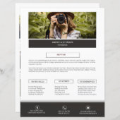 Fotograaf over mij Pagina sjabloon (Voorkant / Achterkant)