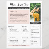 Fotograaf Over mij Pagina Sjabloon (Voorkant)