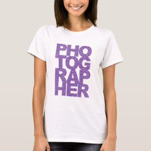 Fotograaf - Paarse tekst T-shirt