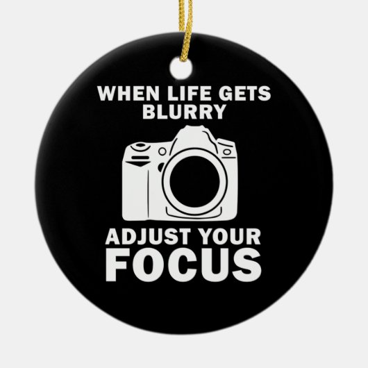 Fotograaf past uw focus aan keramisch ornament (Voorkant)