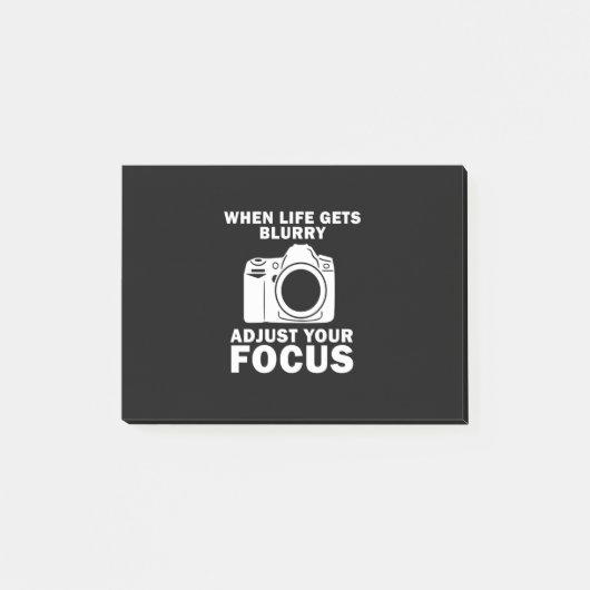Fotograaf past uw focus aan post-it® notes (Voorkant)