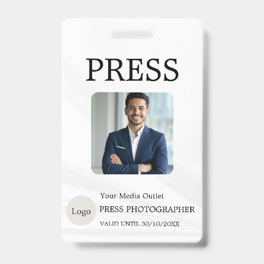 Fotograaf Pers Journalist Id-kaart Aangepaste Badg Badge (Voorzijde)