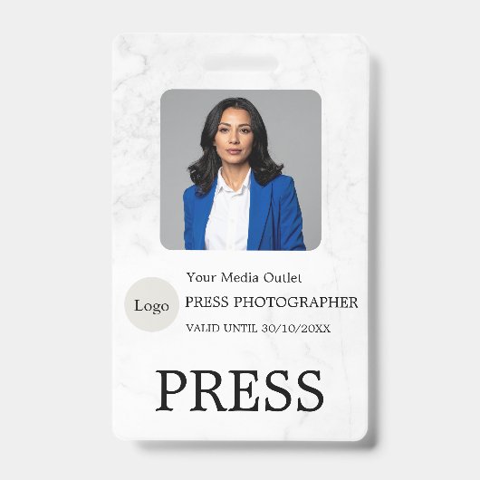 Fotograaf Pers Journalist ID-kaart Aangepaste Badg Badge (Voorzijde)