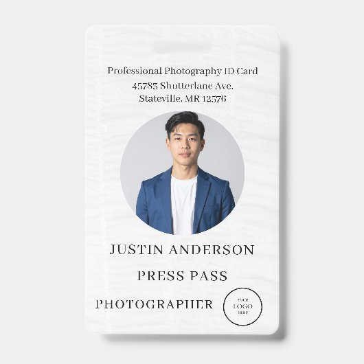 Fotograaf Pers Journalist Id-kaart Aangepaste Badg Badge (Voorzijde)