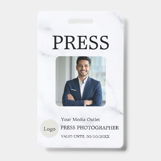 Fotograaf Pers Journalist Id-kaart Aangepaste Badg Badge (Voorzijde)