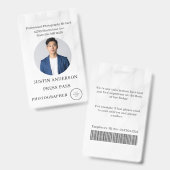 Fotograaf Pers Journalist Id-kaart Aangepaste Badg Badge (Voor- en achterkant)