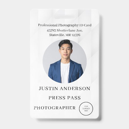 Fotograaf Pers Journalist Id-kaart Aangepaste Badg Badge (Voorzijde)