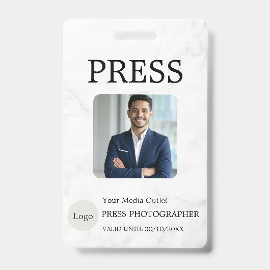Fotograaf Pers Journalist Id-kaart Aangepaste Badg Badge (Voorzijde)