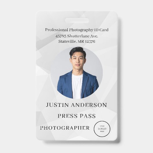 Fotograaf Pers Journalist Id-kaart Aangepaste Badg Badge (Voorzijde)