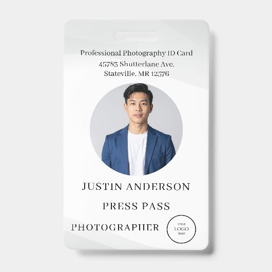 Fotograaf Pers Journalist Id Kaart Aangepaste Badg Badge (Voorzijde)