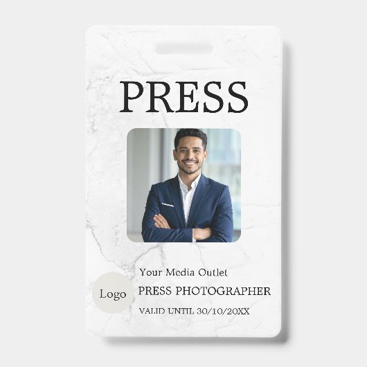 Fotograaf Pers Journalist ID-kaart Aangepaste Badg Badge (Voorzijde)