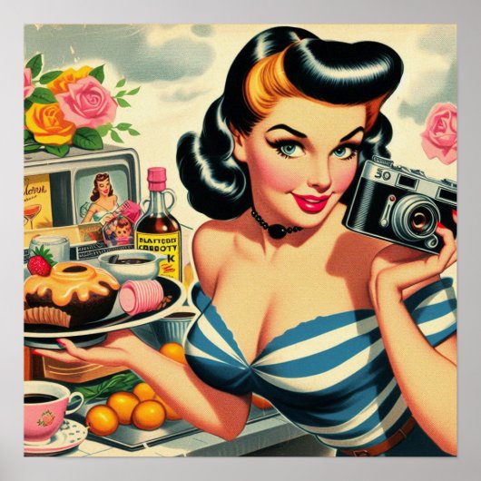  Fotograaf Pin Up Poster (Voorkant)