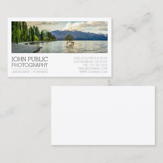 Fotograaf Plain White Visitekaartje (Voorkant / Achterkant)