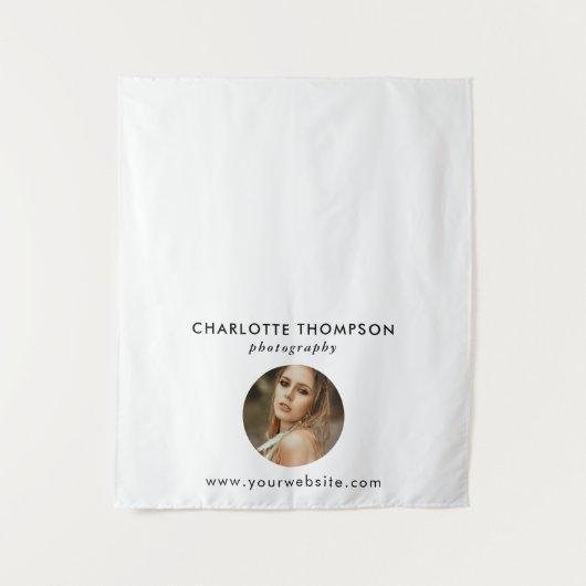 Fotograaf Pop Up Shop Table Runner Banner Wandkleed (Voorkant)