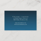 Fotograaf Professional Deep Blue Trendy voor hem Visitekaartje (Achterkant)