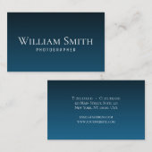 Fotograaf Professional Deep Blue Trendy voor hem Visitekaartje (Voorkant / Achterkant)