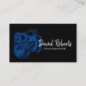 Fotograaf Professionele camera Fotografie donker Visitekaartje (Voorkant)