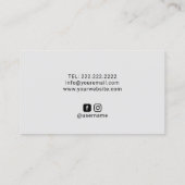 Fotograaf Professionele camera Fotografie Visitekaartje (Achterkant)