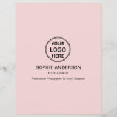 Fotograaf Professionele fotografie Bedrijf Flyer (Achterkant)