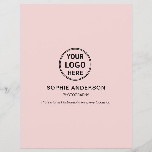 Fotograaf Professionele fotografie Bedrijf Flyer (Achterkant)