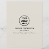 Fotograaf Professionele fotografie Bedrijf Flyer (Achterkant)