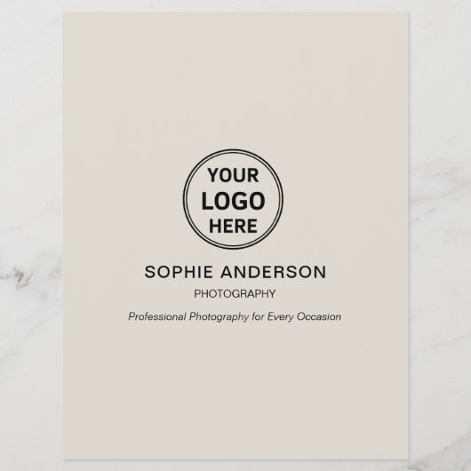 Fotograaf Professionele fotografie Bedrijf Flyer (Achterkant)