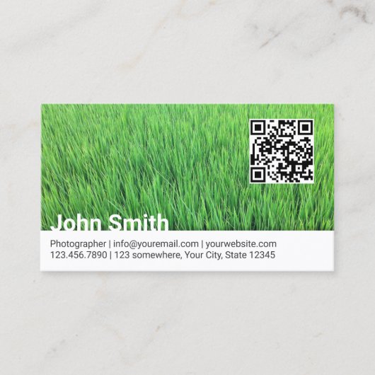 Fotograaf Professionele QR-code Fotografie Visitekaartje (Voorkant)