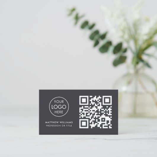 Fotograaf Professionele QR-code Logo Modern Visitekaartje (Staand voorkant)