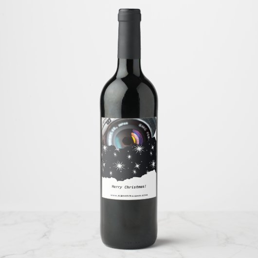 Fotograaf Promotional Merry Kerstwijn Labo Wijn Etiket (Voorkant)