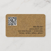 Fotograaf QR code bruin kraft professional Visitekaartje (Achterkant)