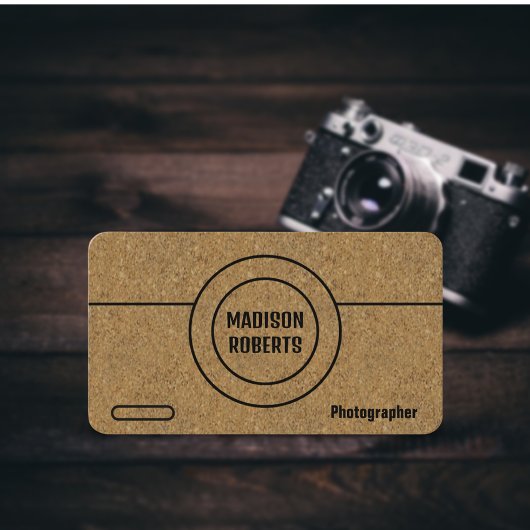 Fotograaf QR code bruin kraft professional Visitekaartje