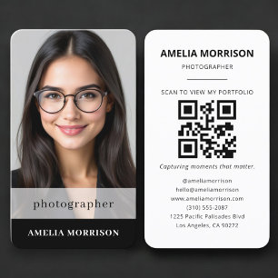 Fotograaf QR-code Foto Eenvoudig Visitekaartje