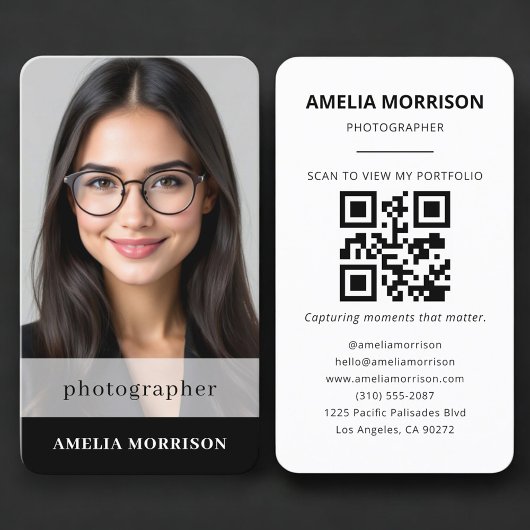 Fotograaf QR-code Foto Eenvoudig Visitekaartje