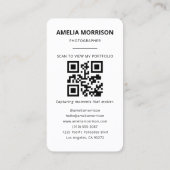 Fotograaf QR-code Foto Eenvoudig Visitekaartje (Achterkant)