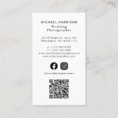 Fotograaf QR Code Foto Sociale Media Visitekaartje (Achterkant)