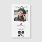Fotograaf QR Code Moderne Bedrijfsmagneet (Voorkant)